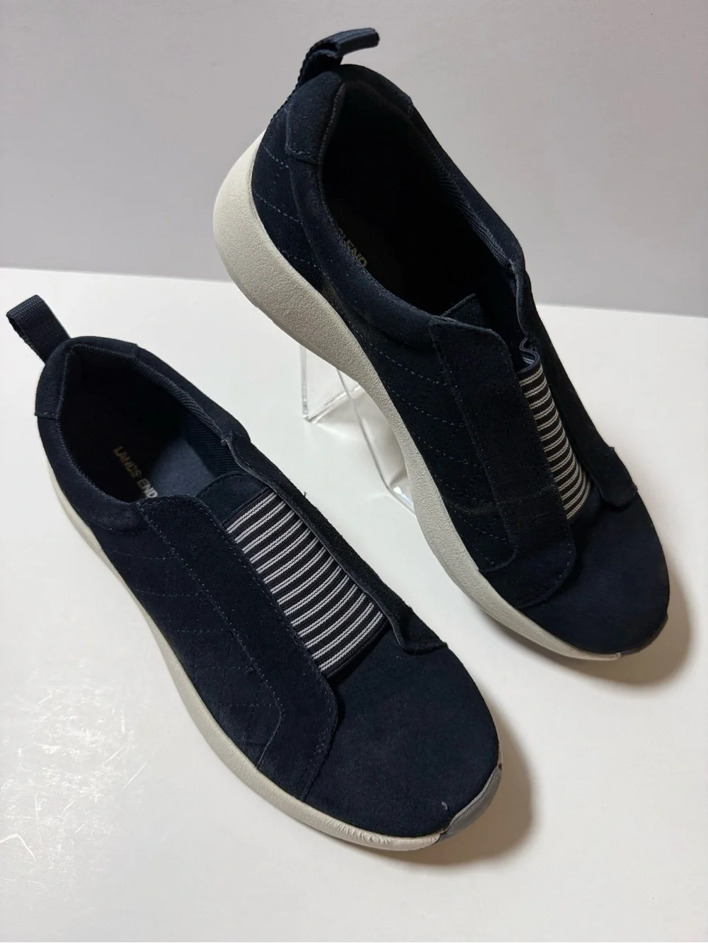Lands' End Navy Slip-On Casual Sneakers